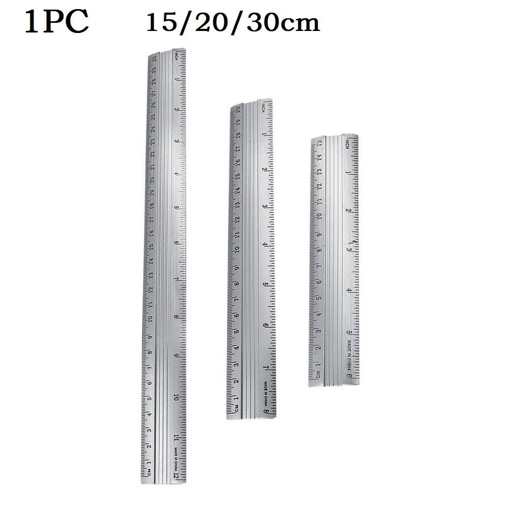 Aluminum Alloy Ruler Set of 3 (15cm, 20cm, 30cm)