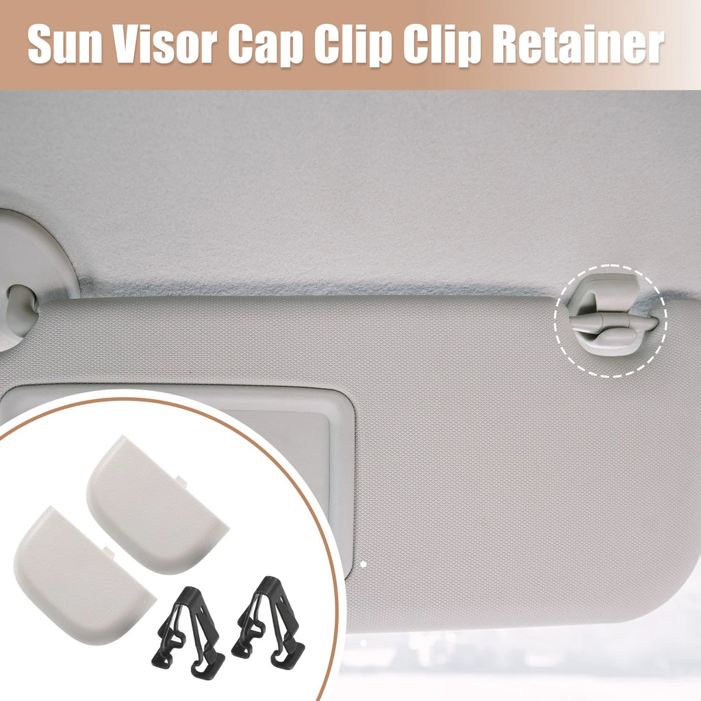 2X Gray Iron Sun Visor Cap Clip Retainer for Ford Fusion (2013–2016)