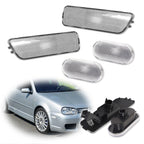 Set of 4 Front Bumper Fender Reflector Side Marker Lights for VW Golf Jetta