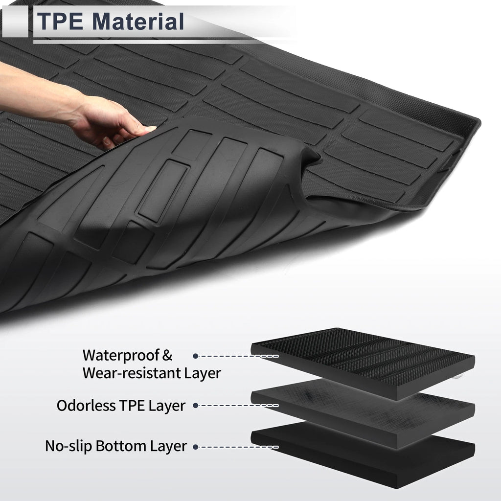 Cargo Liner Rear Trunk Mat for Chevrolet Equinox EV (2024–2025) TPE Long Grid