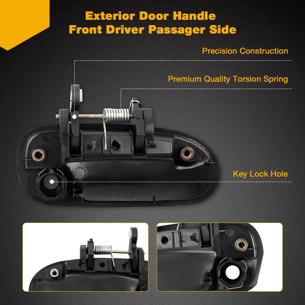 4X Exterior Door Handle Set for Honda Civic (1996–2000)