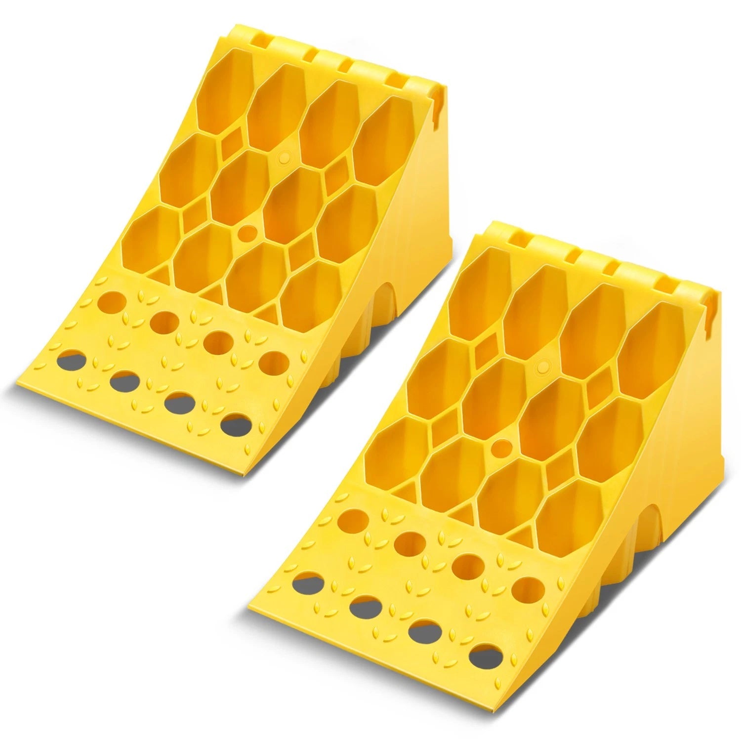 Stackable Wheel Chock with Handle for Universal Use (60000 lbs Capacity)