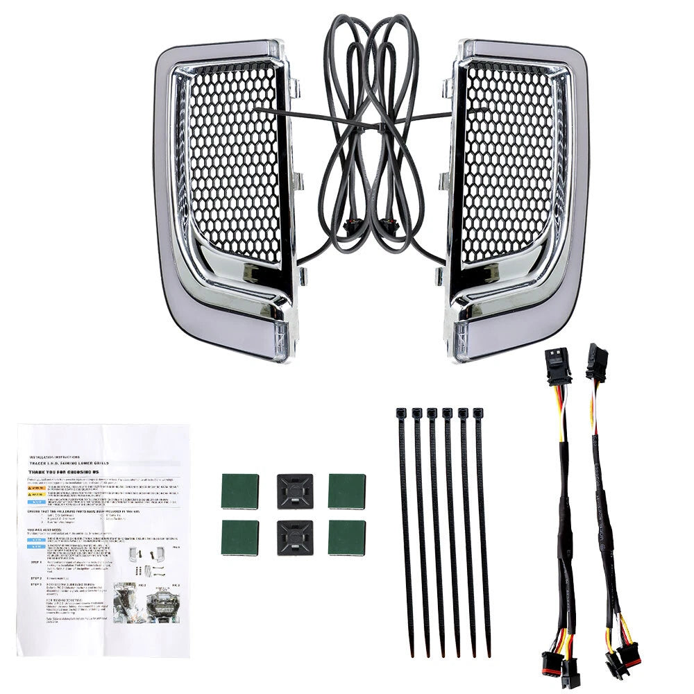 LED Fairing Lower Grill Turn Signal Running Light for Touring Glide (2014–2021)