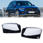 Left & Right Headlight Lens Cover for Mercedes Benz GLC Class W253 (2016–2019)