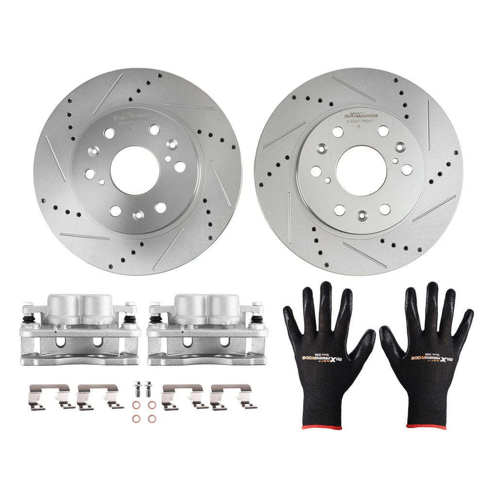 Front Brake Rotors and Calipers Kit for GMC Savana 1500/Sierra 1500 (2008–2014)