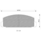 Rear Disc Brake Pads Set for Mazda 323/6 RX7 (1986-2010)