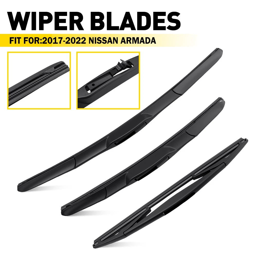 Set of 2 Windshield Wiper Blades for Nissan Armada (2017–2022)