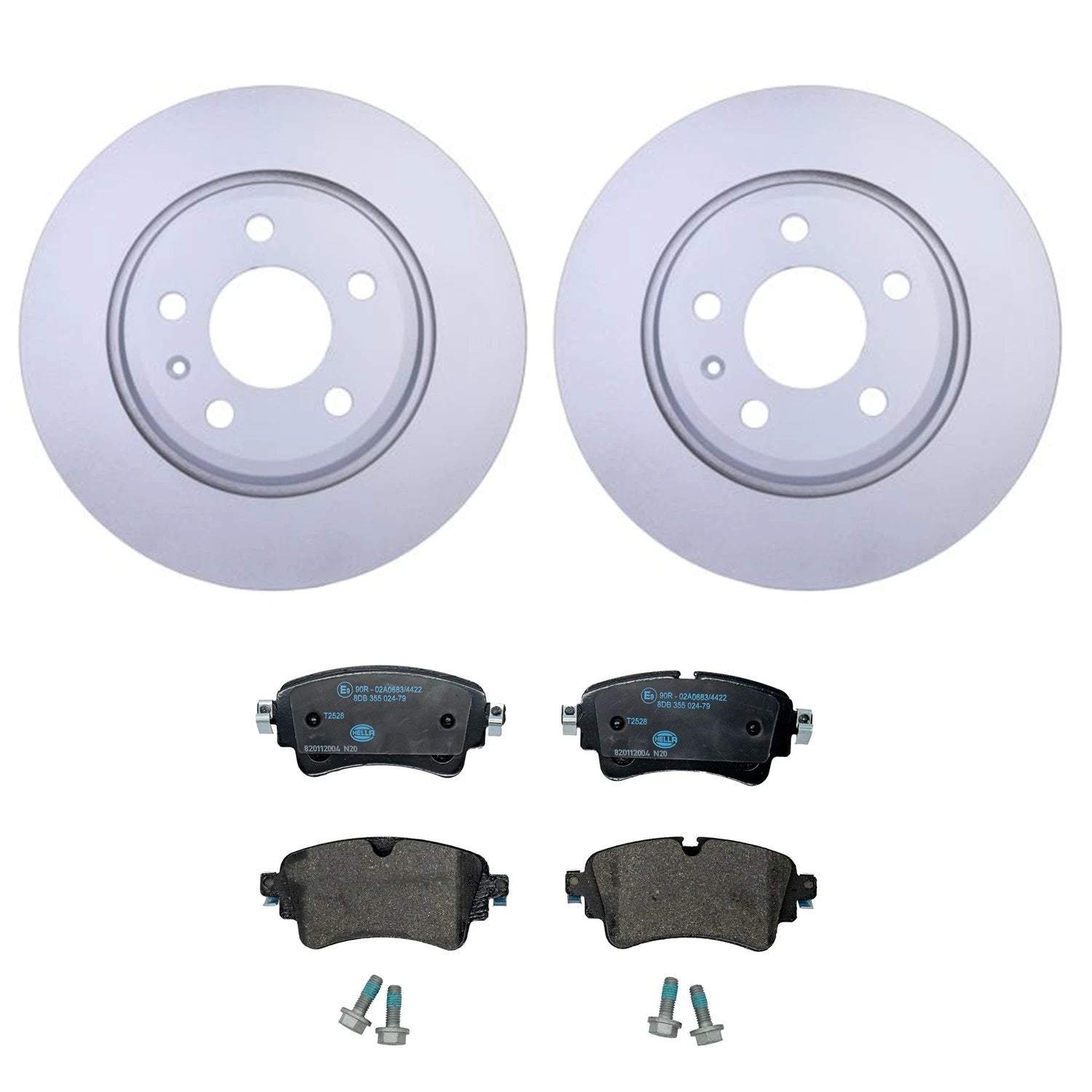 Hella Rear Rotors Low-Met Disc Brake Pad Kit for Audi A4 (2018–2020)