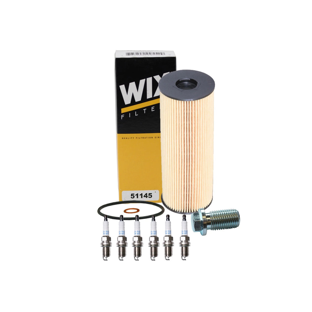 Wix Engine Oil Filter & Denso 6 Platinum TT Spark Plugs for W140 S320 (1992–1999)