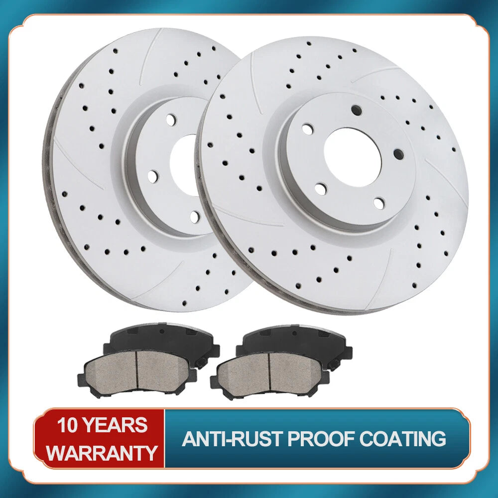 Front Disc Rotors + Ceramic Pads for Nissan Maxima (2009–2019)