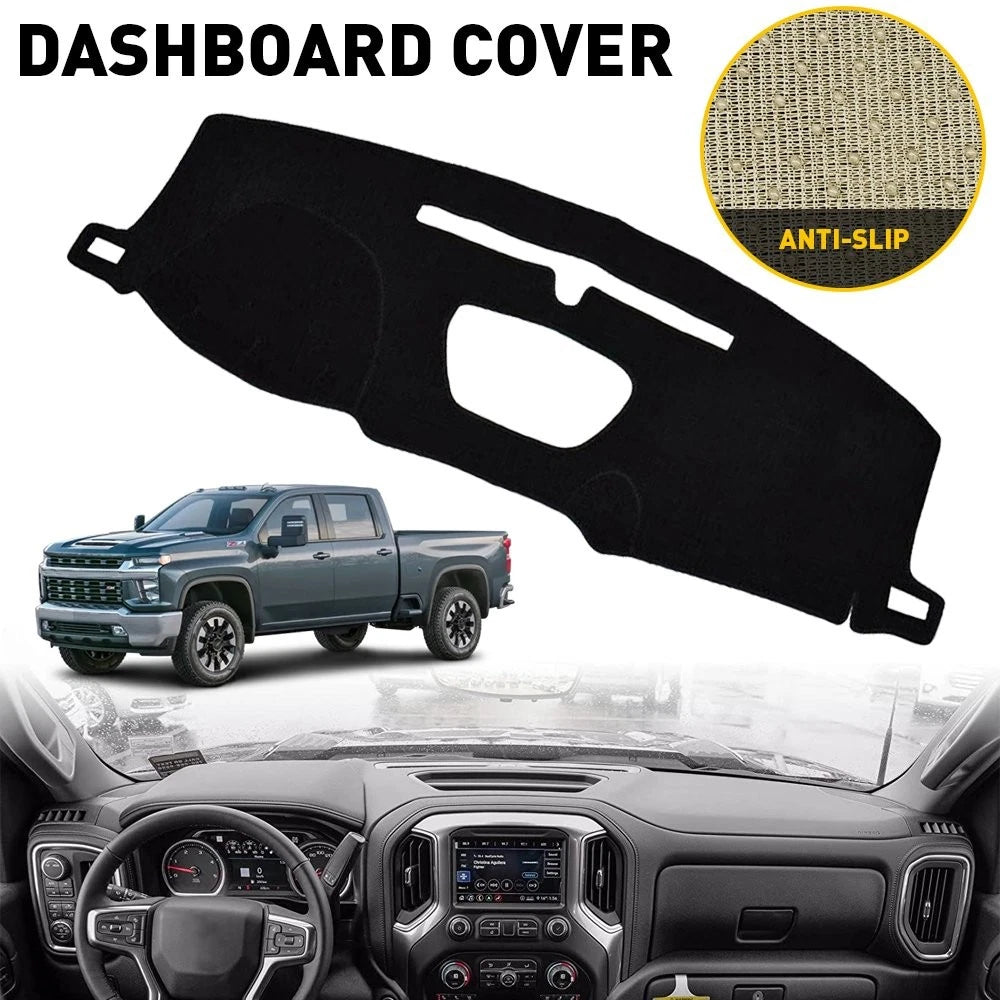 Dash Cover Mat for Chevrolet Silverado & GMC Sierra 1500 2500HD 3500HD (2019–2021)