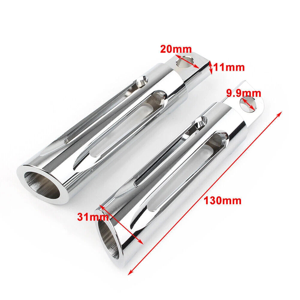 CNC Chrome Motor Foot Pegs Footrest for Harley Touring Sportster Dyna Softail
