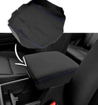 Leather Console Lid Armrest Cover for Honda Ridgeline (2006–2014) Blue Stitch