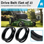 2X Belt for Cub Cadet 3000 Series (7543084, 7543084-A, 754-3084, 754-3084-A)