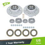 Set of 2 Galvanized Trailer Hubs with Spindle and Bearing Kit for Trailer (YYYY–YYYY)