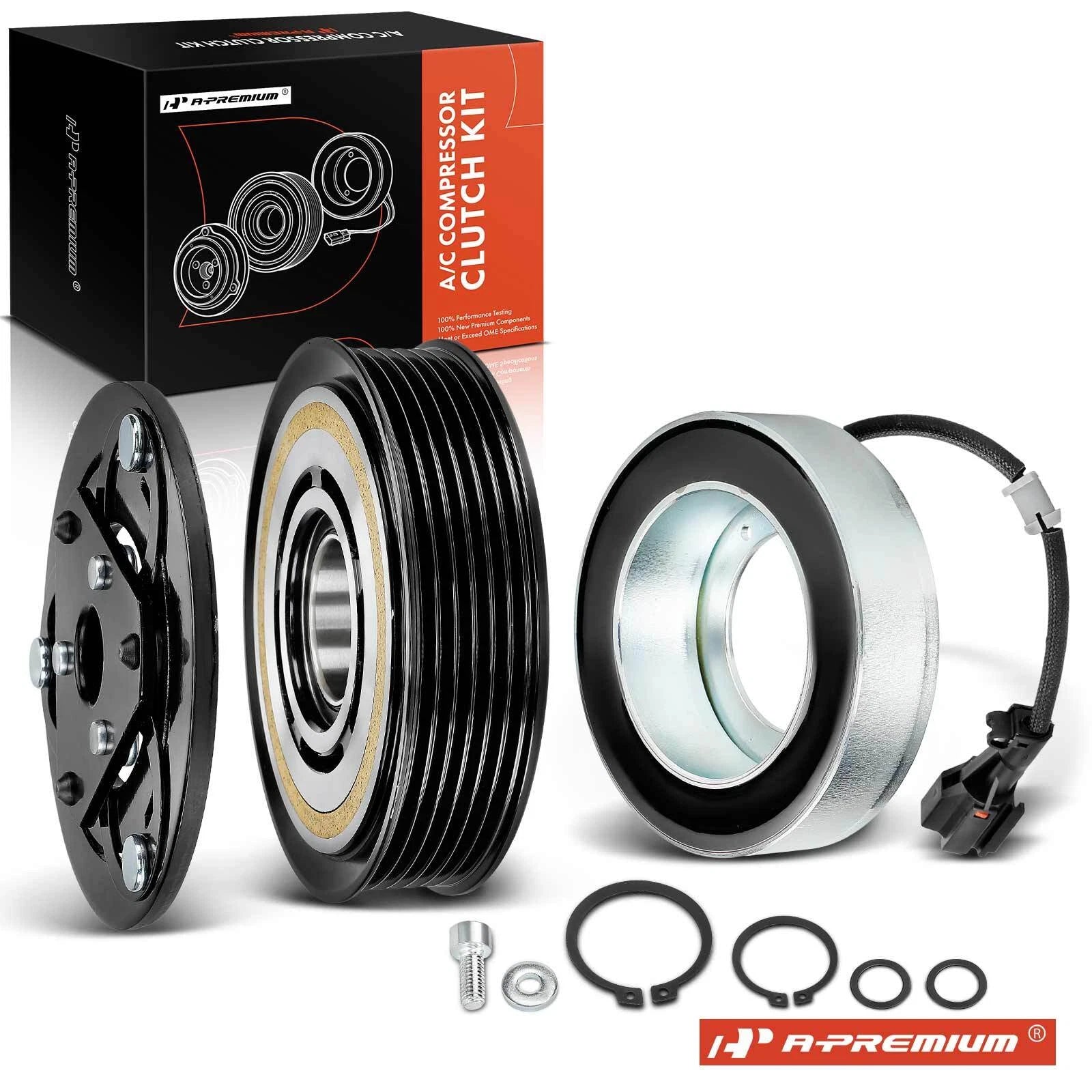 A/C Compressor Clutch Kit with 6-Groove Pulley for Subaru Forester (2011–2013)