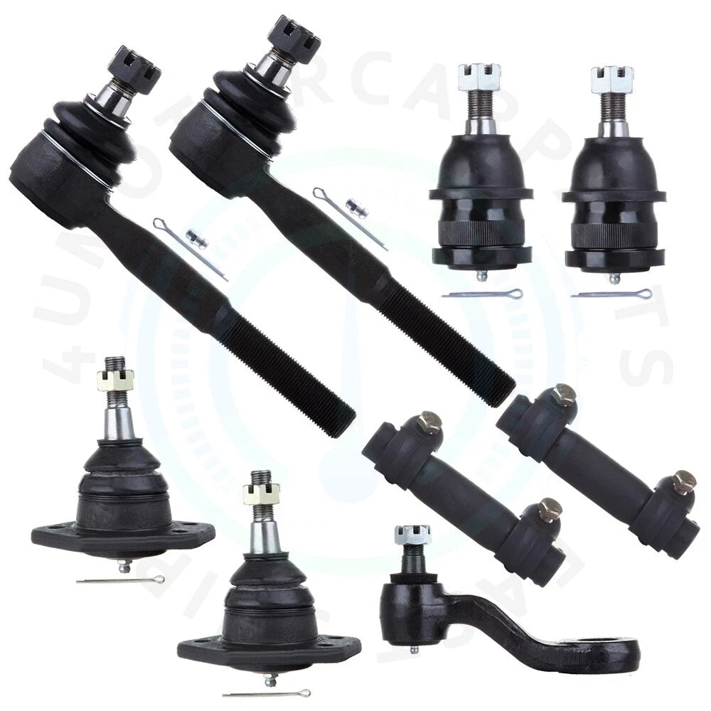 9pcs Front Lower Ball Joints & Outer Tie Rod Ends for Chevrolet C10 (1975–1986)