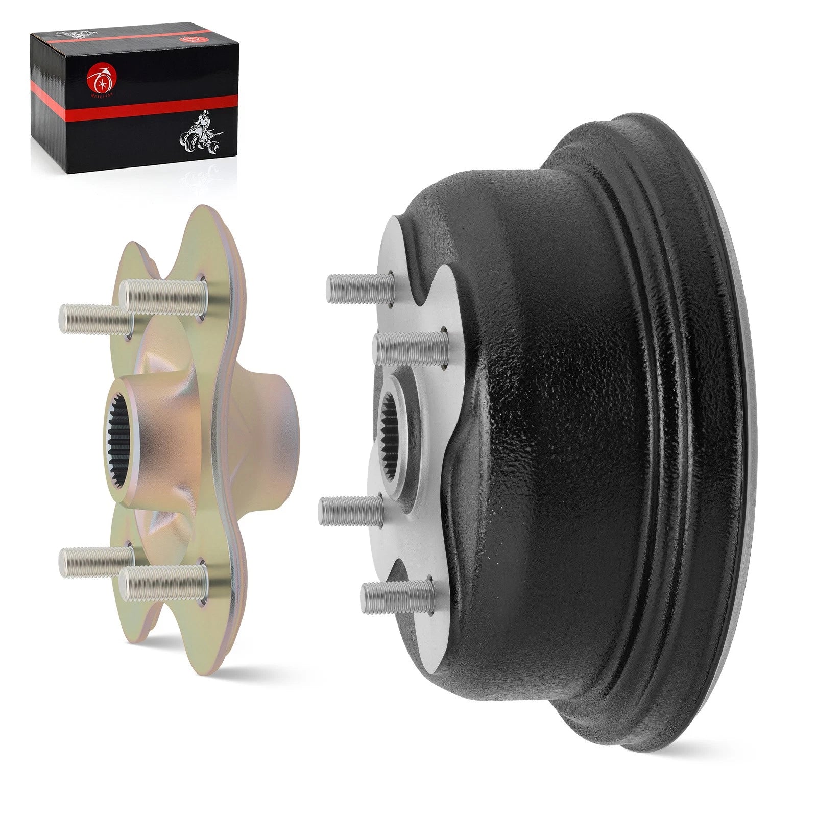 Rear Brake Drum & Wheel Hub for Yamaha Big Bear 350 YFM350U YFM350FW (1996–1999)
