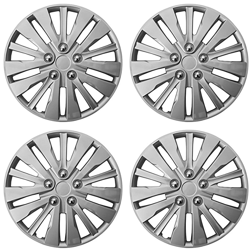 16" 15 Spoke Silver Wheel Cover Hubcaps - Upgrade Your Auto UARFH227