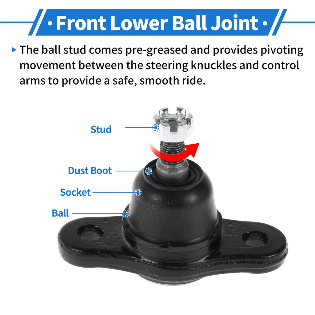 2X Front Lower Ball Joints for Hyundai Elantra (2007–2010) No.K500074/517602G000