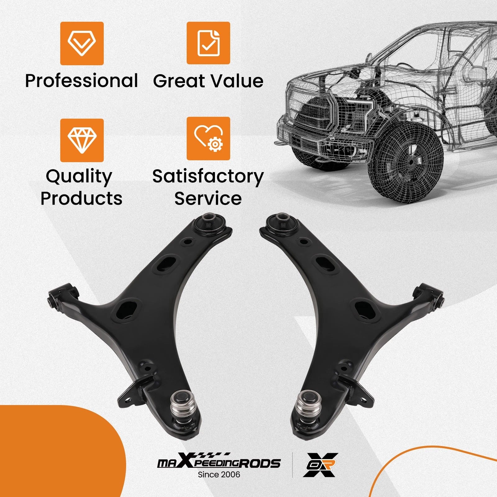 Front Lower Suspension Control Arms with Ball Joint for Subaru Forester (2014-2018)