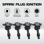 Set of 4 Ignition Coils for Volvo S40 V40 (2000–2004) UF365