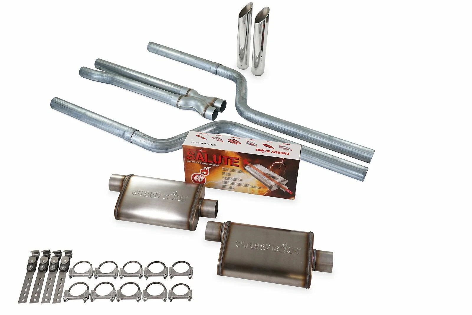 Dual Exhaust Kit for Dodge Magnum V6 (2005–2008) - 2.5" Cherry Bomb SW Tip