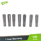 7Pc Set of MT2 Shank Round Collets for Morse Taper Chuck (1/8" - 1/2")