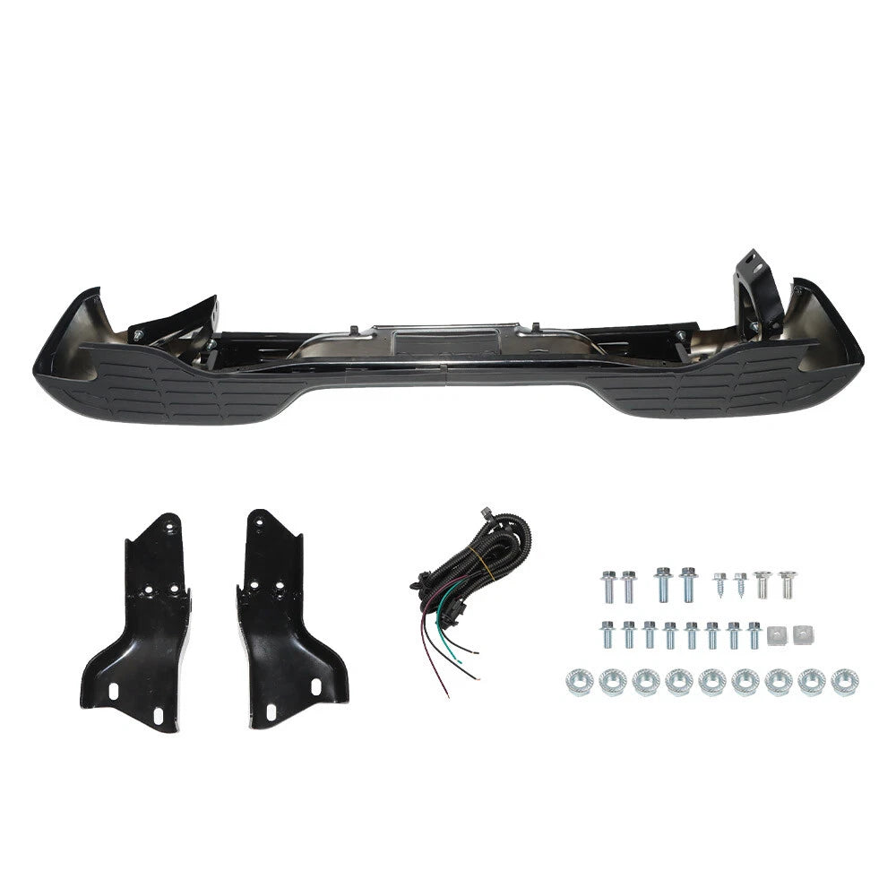 Black Steel Rear Step Bumper for Chevrolet Tahoe Suburban GMC Yukon (2000–2006)