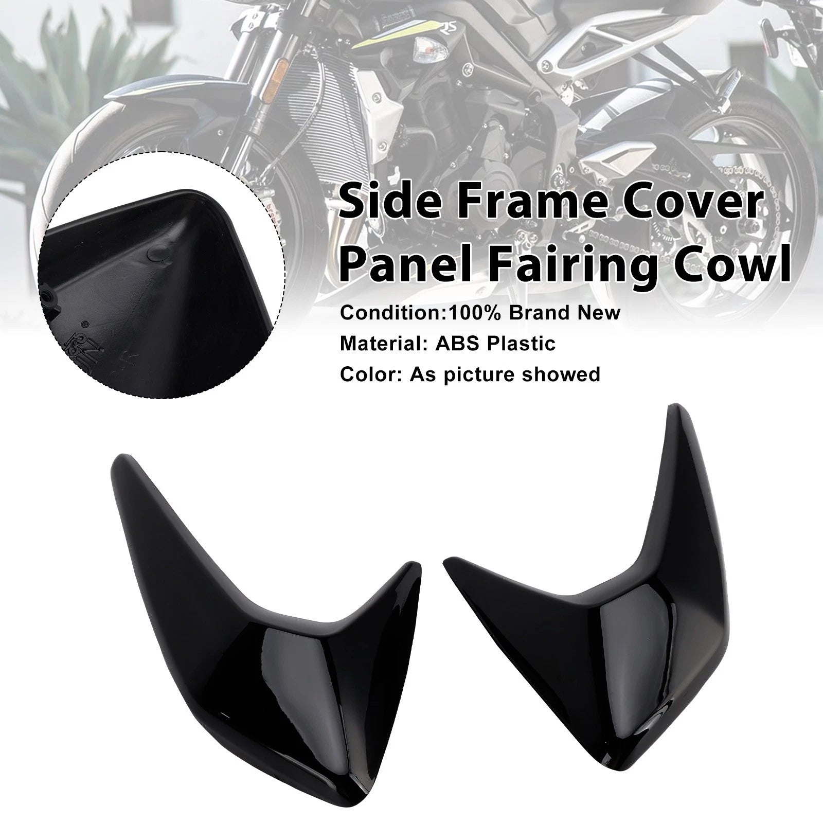 Side Frame Cover Panel for Triumph Street Triple 765 R/RS (2020–2022) Black