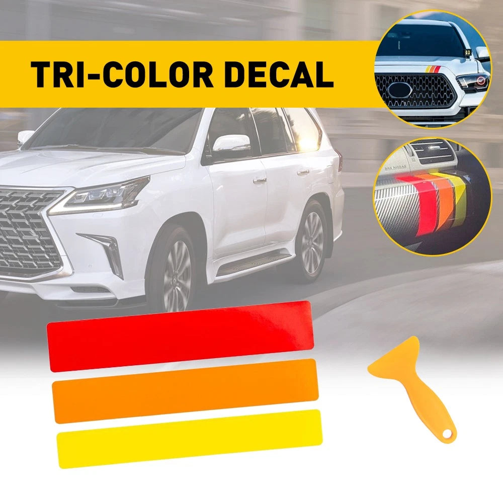 Tri-color top grille sticker for Toyota Tacoma TRD (2016–2020)