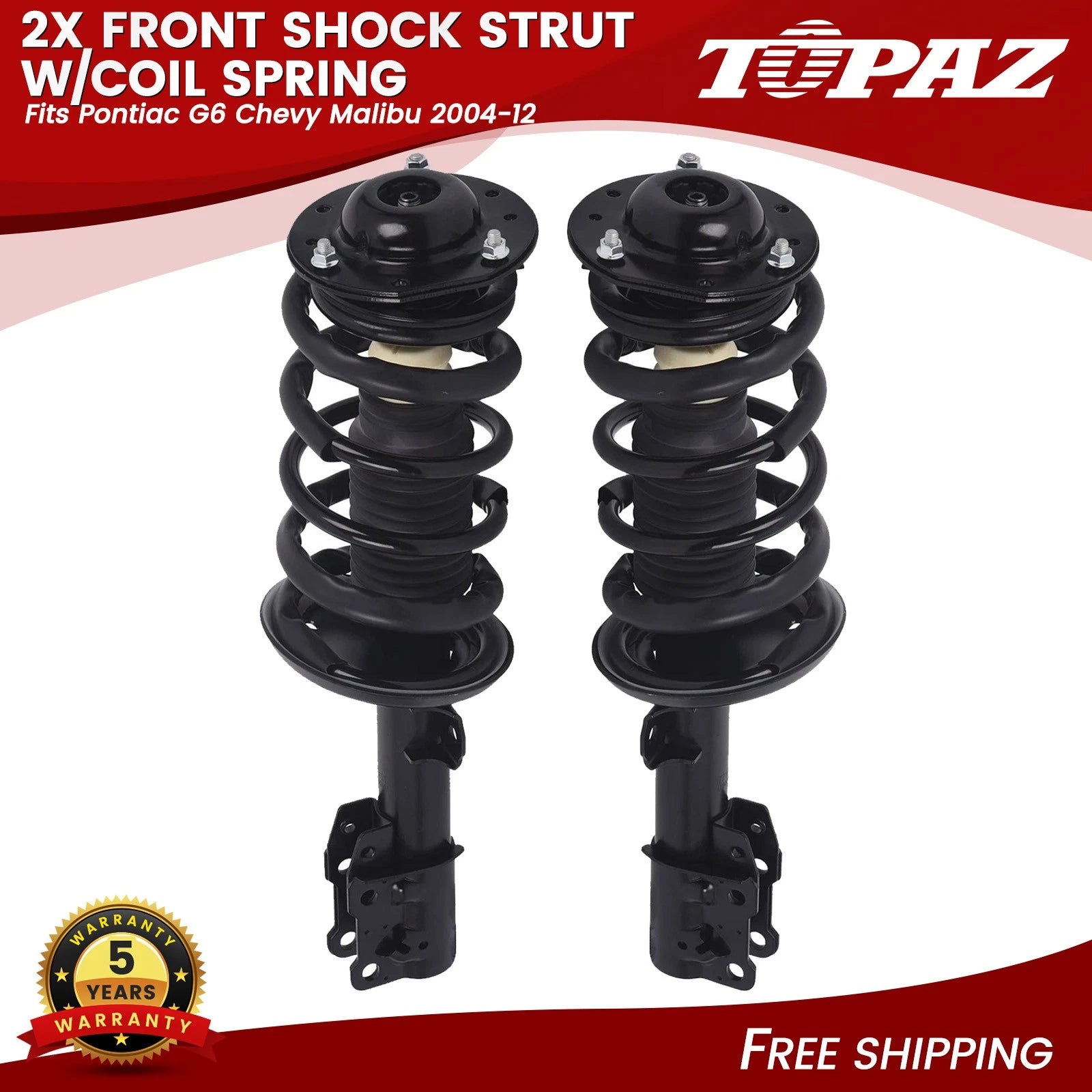 2X Front Struts Shock Absorbers for Pontiac G6, Chevy Malibu (2004–2012)