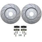 Front Brake Kit 296mm Drilled Rotors & Bosch Pads for ES350 Avalon Camry (2007–2019)