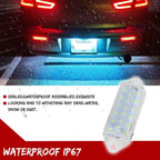 2X Ice Blue LED License Plate Lights for Mitsubishi Lancer Evo X (2001–2017)