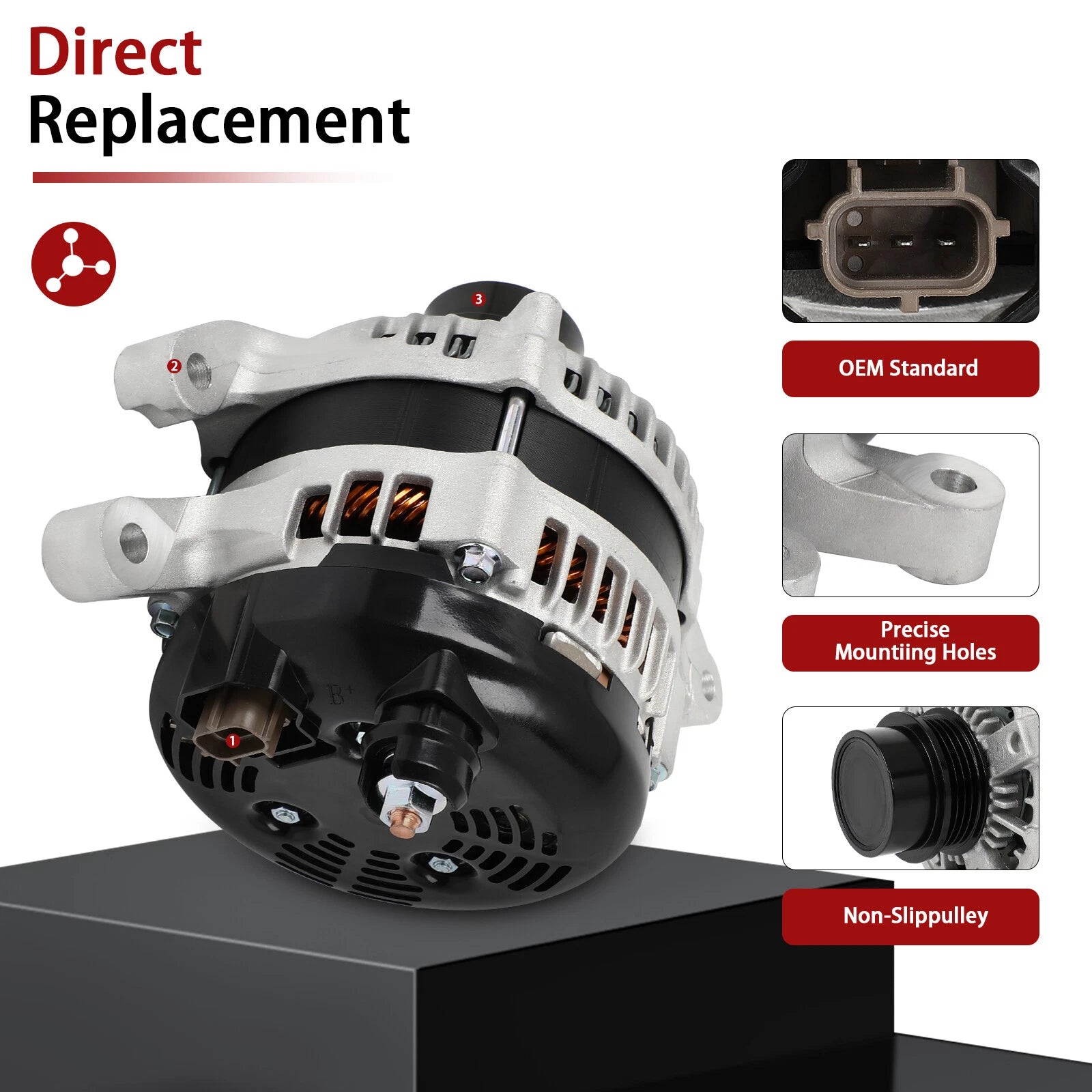 Alternator 175A for Ford Fusion 2017-2020, Lincoln MKC 2015-2019