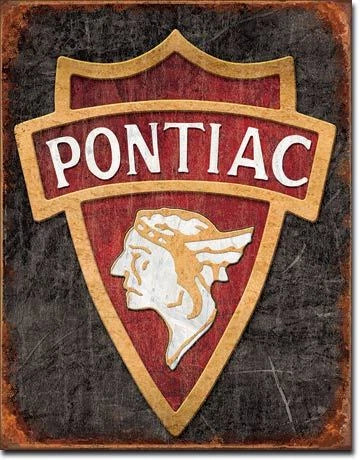 Vintage Replica Tin Metal Sign for Pontiac Chevrolet (1940)