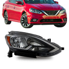 Right Headlight for Nissan Sentra (2016–2018) Black
