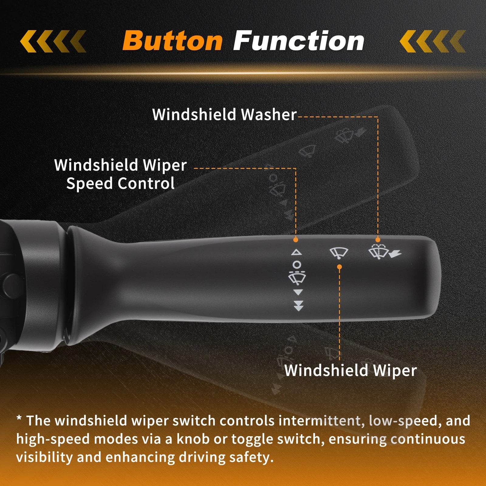 Windshield Wiper Control Switch for Toyota Corolla (2008–2011) No. 8465202390