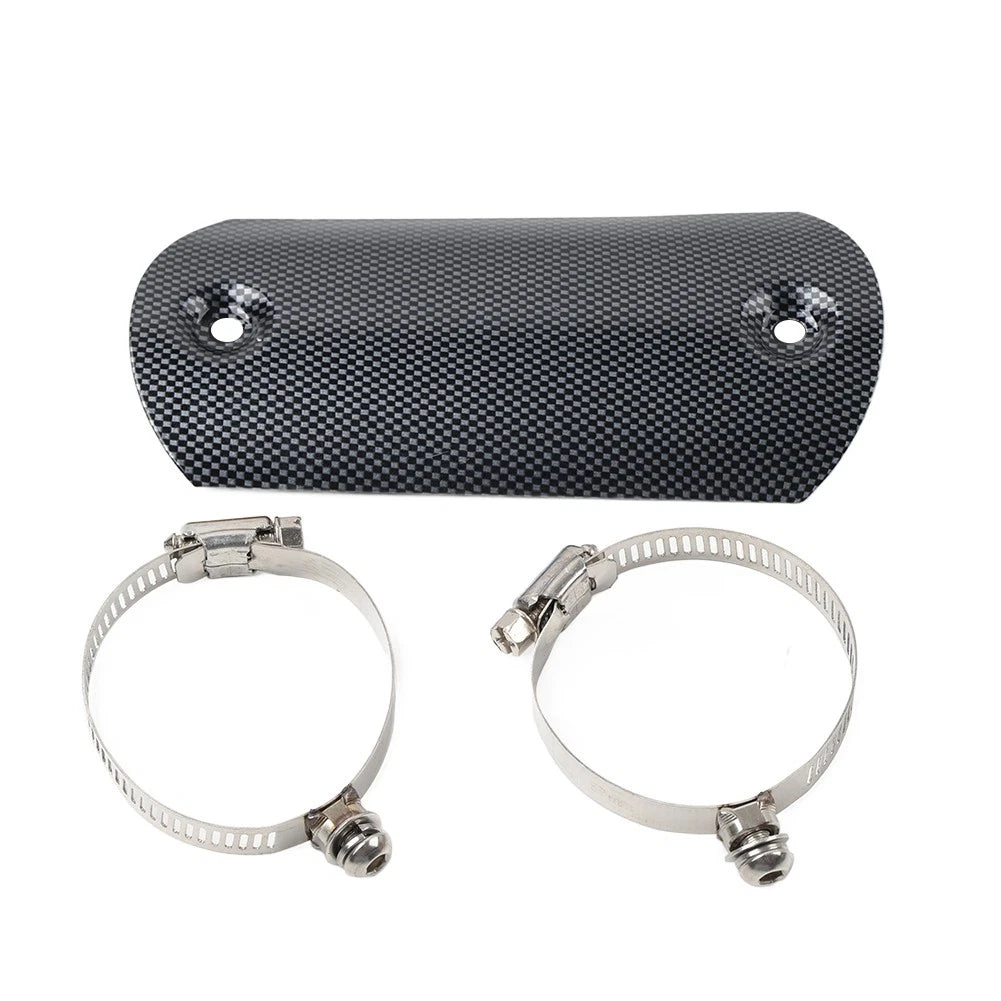 Exhaust Middle Pipe Heat Shield Cover for Motorcycle (Carbon Like)