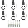 Set of 6 NGK G-Power Platinum Spark Plugs & Coil Boots for Amanti Azera Santa Fe (2006–2012)
