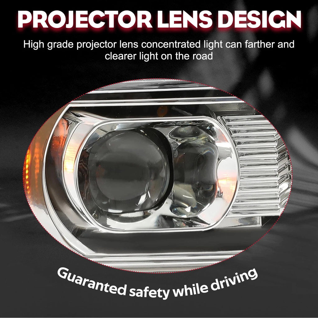 Set of 2 Halogen Headlights for GMC Sierra 1500 (2014-2015)