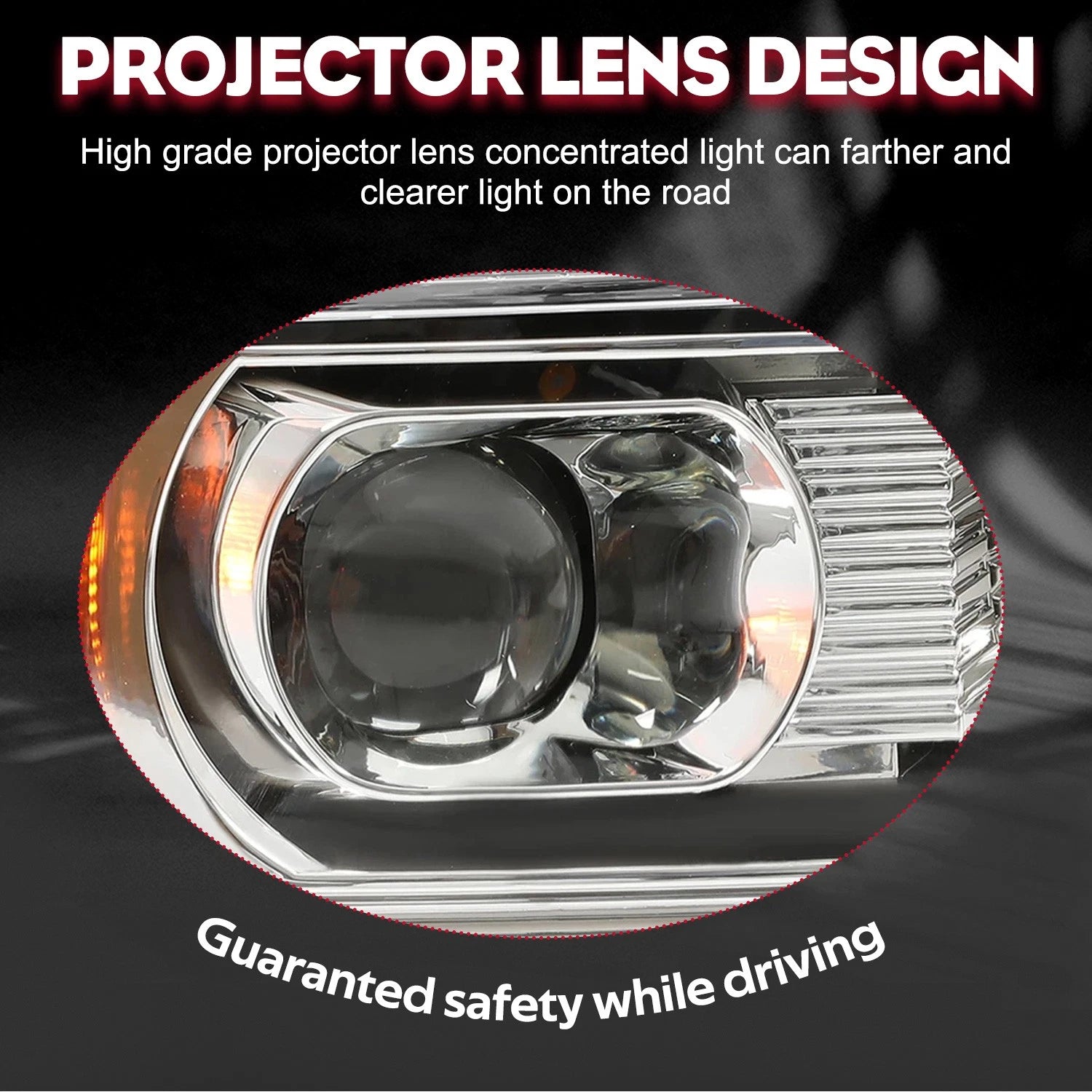 Set of 2 Halogen Headlights for GMC Sierra 1500 (2014-2015)