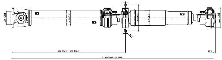 Rear Prop Driveshaft for Land Rover LR3 LR4 (2005–2016) AWD/4WD