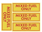 Mixed Fuel Only Stickers for Trucks (Fuel Tank)