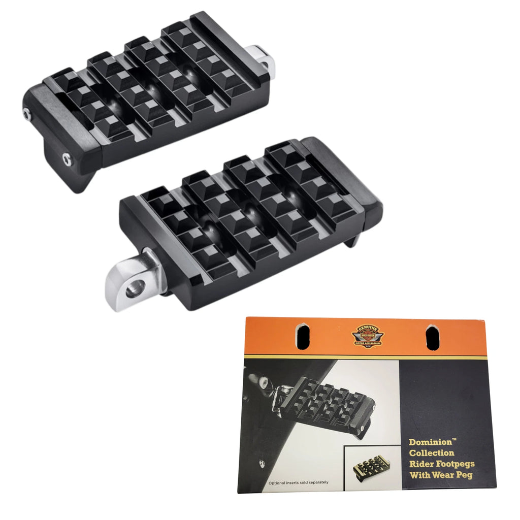 Black Dominion Foot Pegs for Harley-Davidson XG 750/XL 883/XL 1200 (OEM# 50500947)