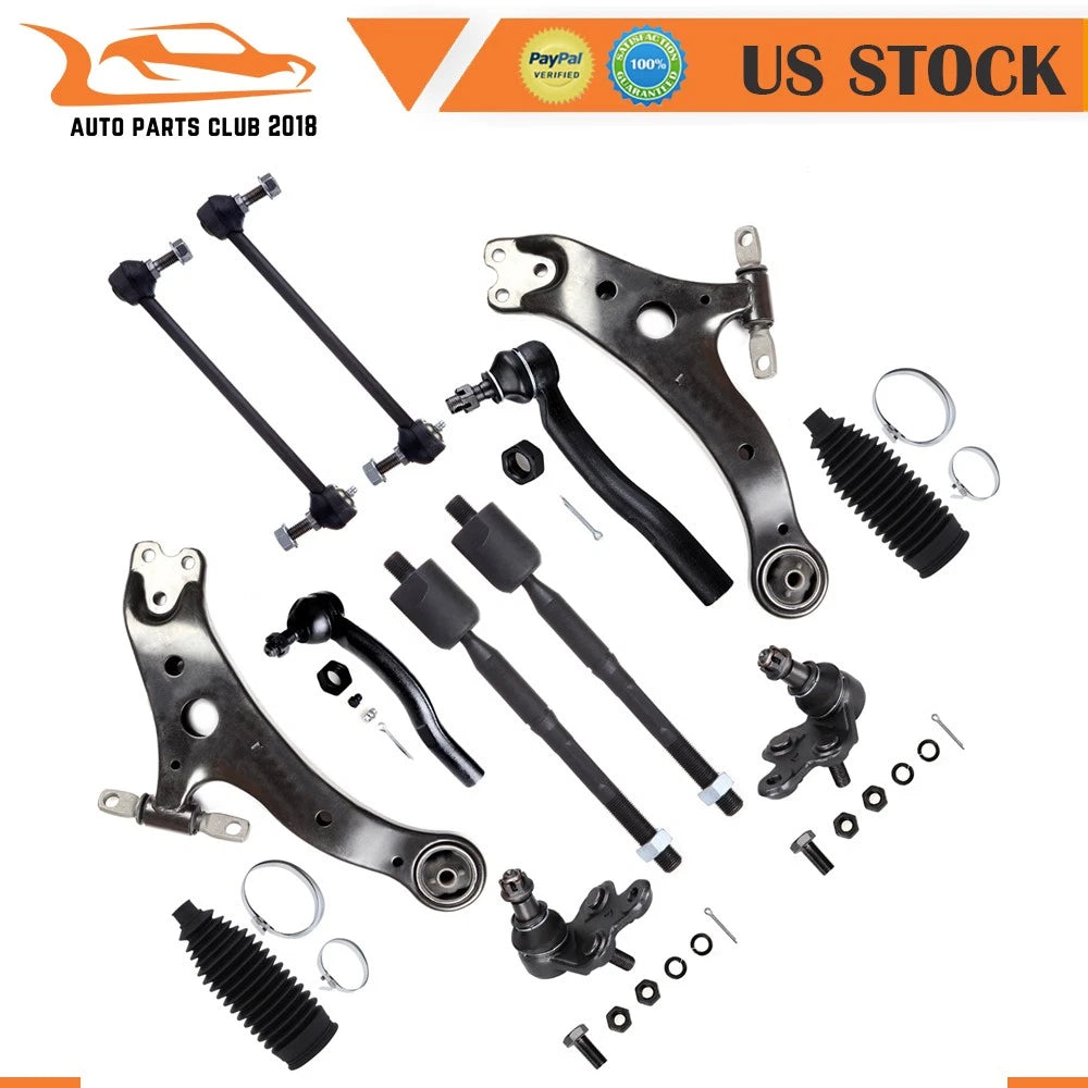 Set of 12 Front Lower Suspension Control Arms with Ball Joints for Toyota Camry (2002–2003)