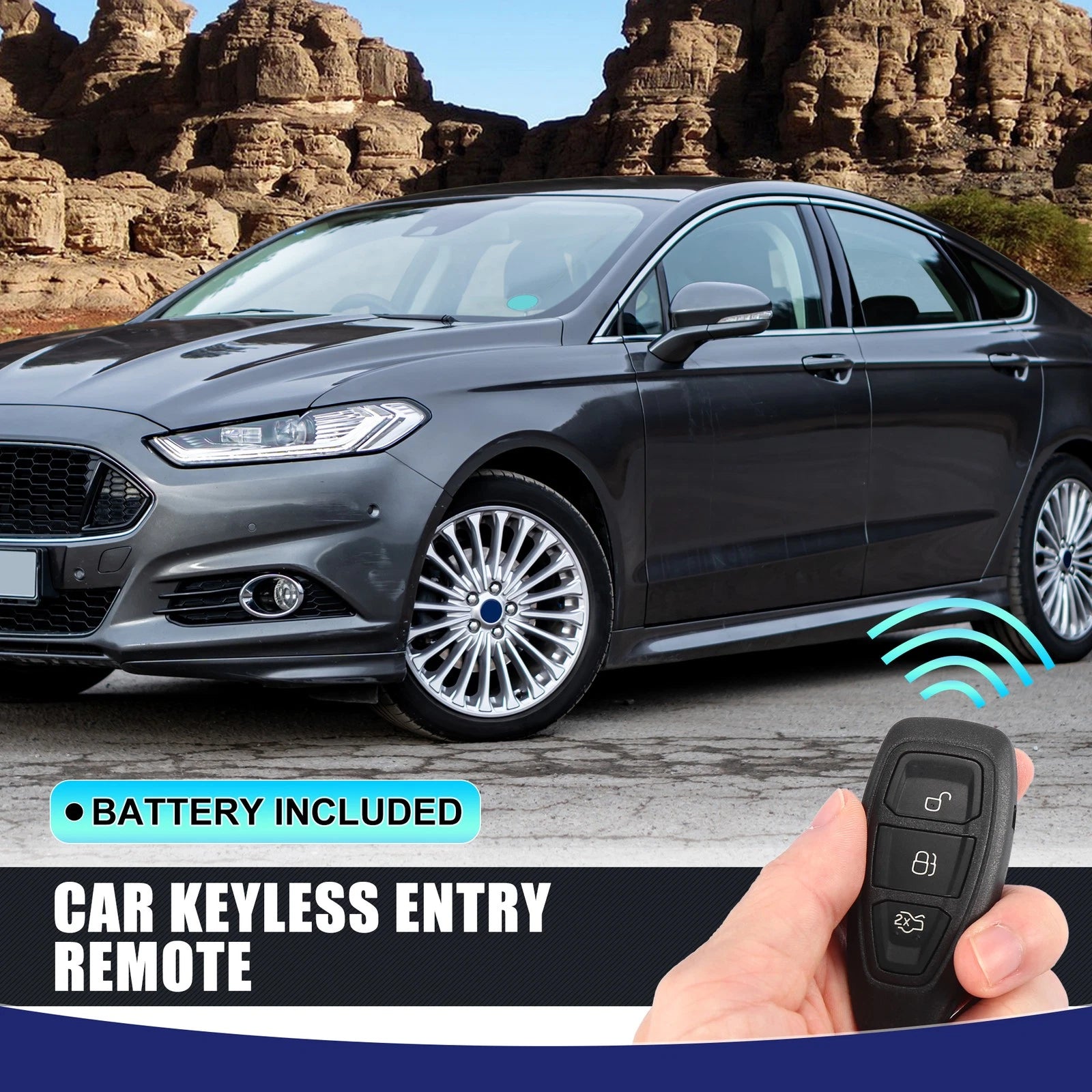 Keyless Entry Remote Key Fob for Ford Focus (433MHz, KR55WK4880)