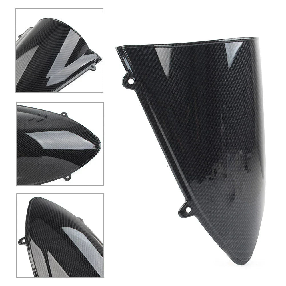 Black Carbon Fiber Windshield for Kawasaki Ninja 250 250R EX250 (2008-2012)