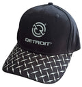 Detroit Engines Black Trucker Hat with Diamond Tread Visor