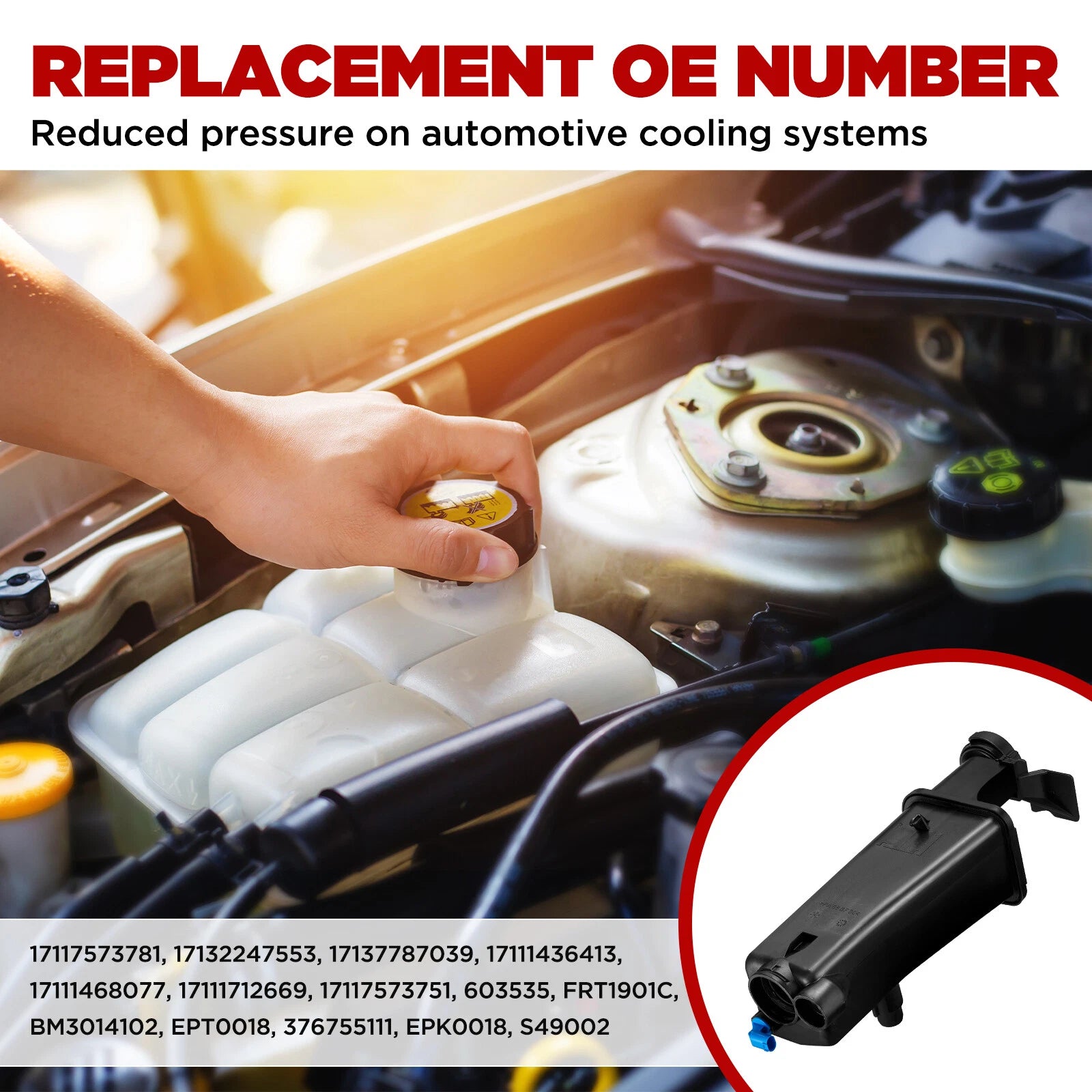 Coolant Overflow Tank with Sensor for BMW E46 (1998-2006)